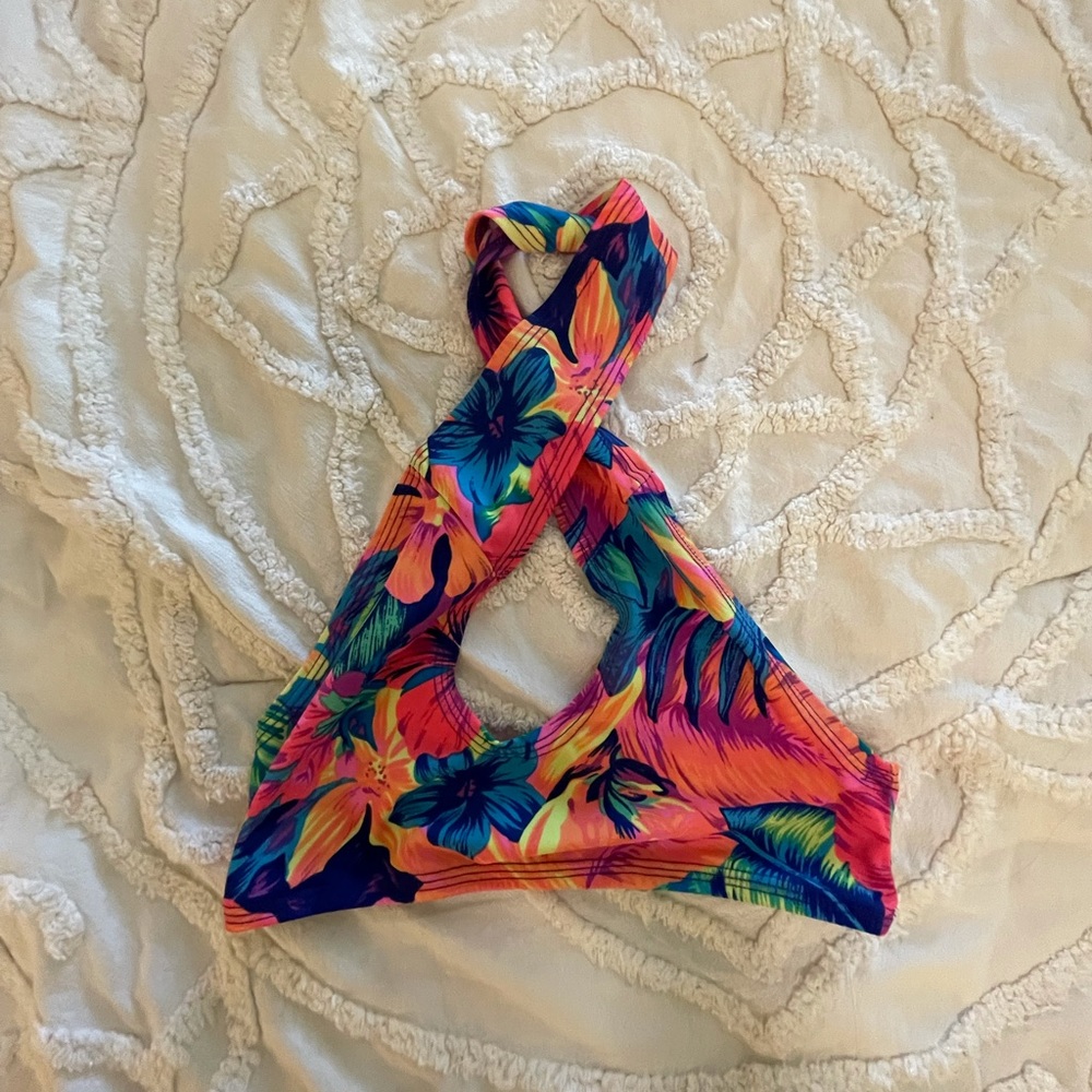 Eat, Sleep, Rave Floral Top